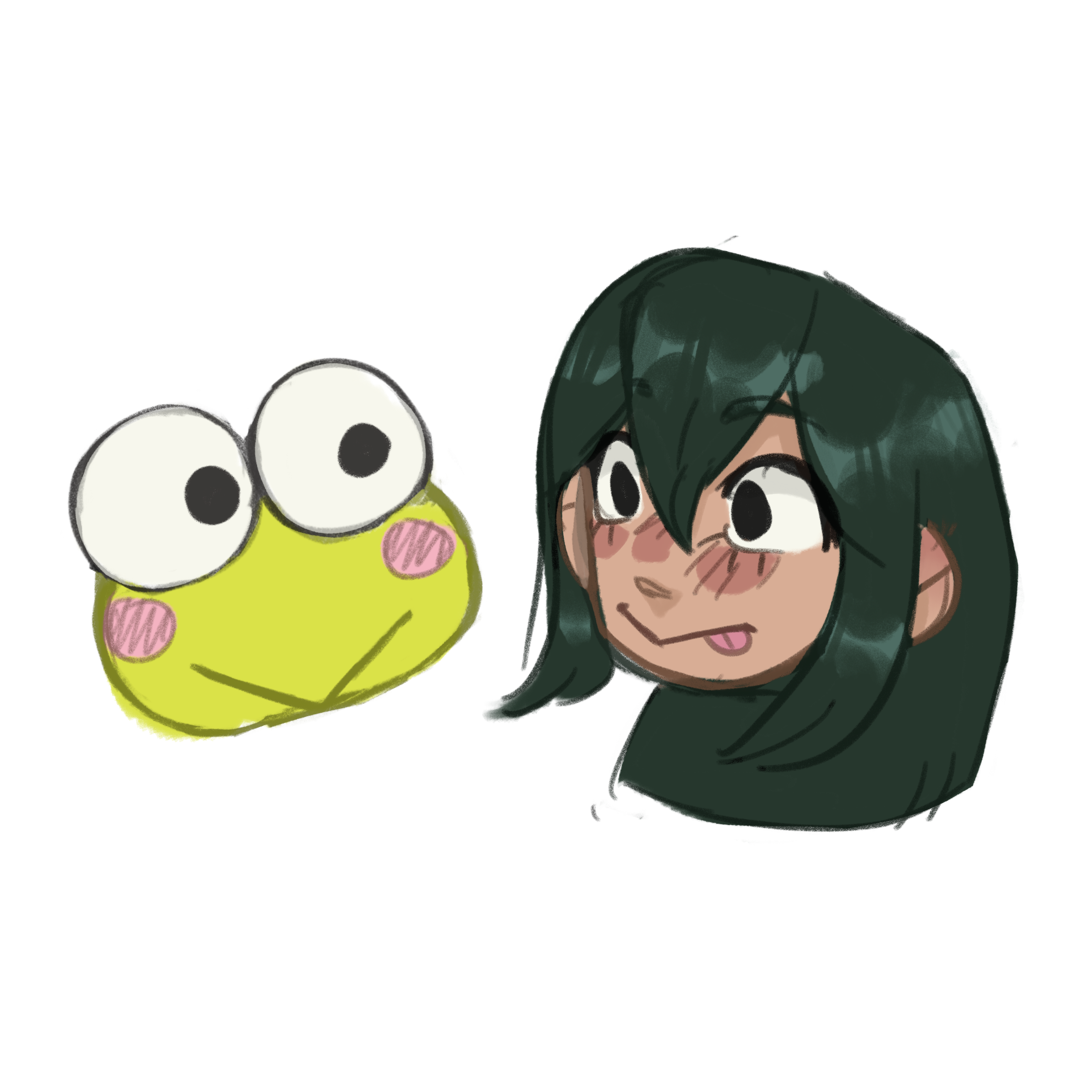 Froggie Stickers (Tsuyu Asui & Keroppi)